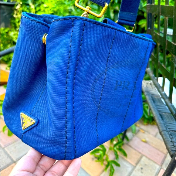 SOLD!! Locally. PRADA small Canapa bag. With COA - Picture 6 of 15